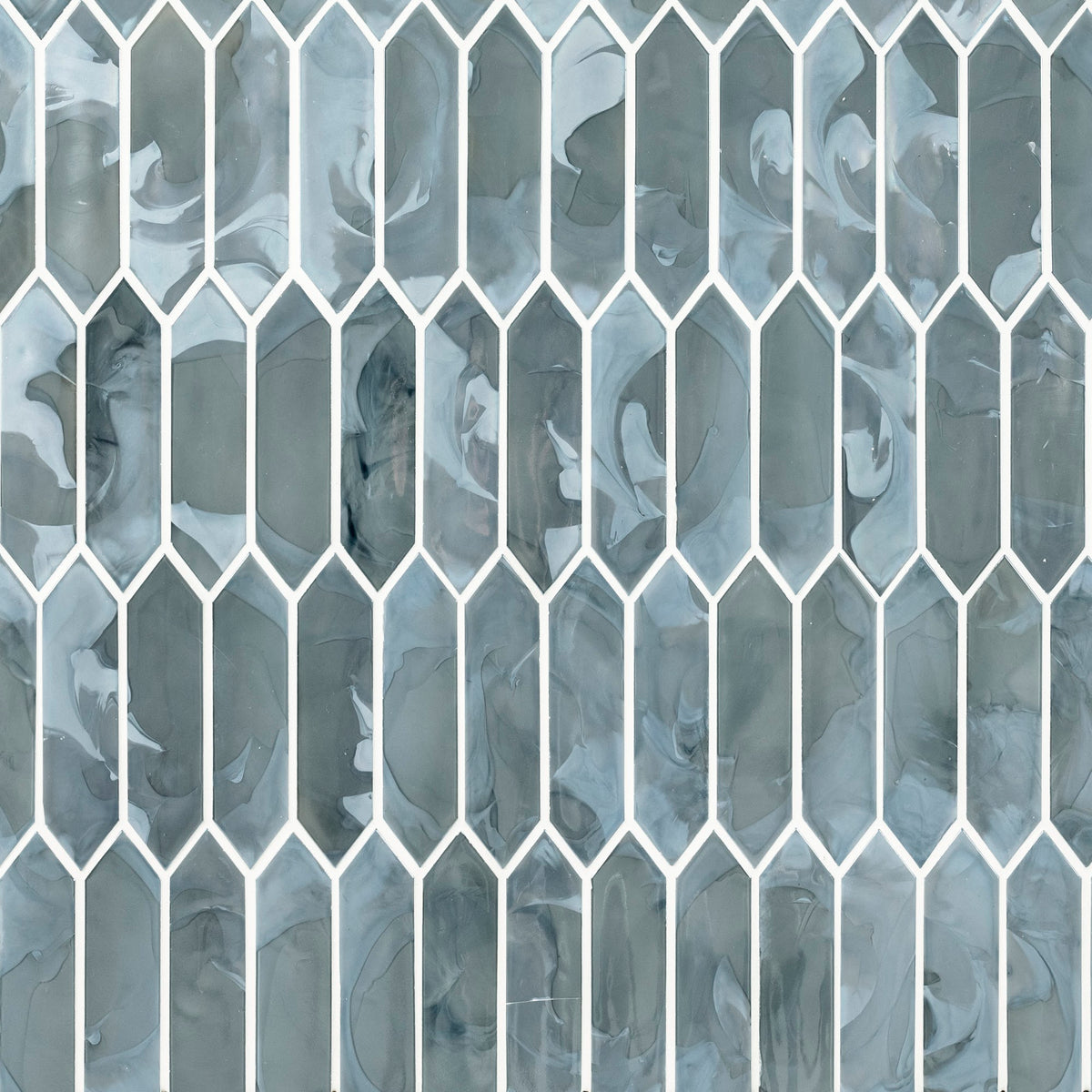 Blue Shimmer Picket Mosaic