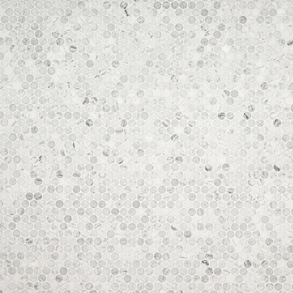 Carrara White Round Mosaic
