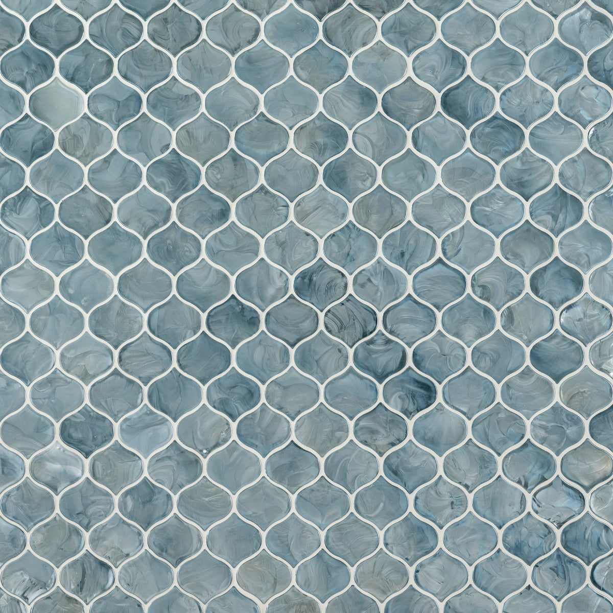 Blue Shimmer Arabesque Mosaic