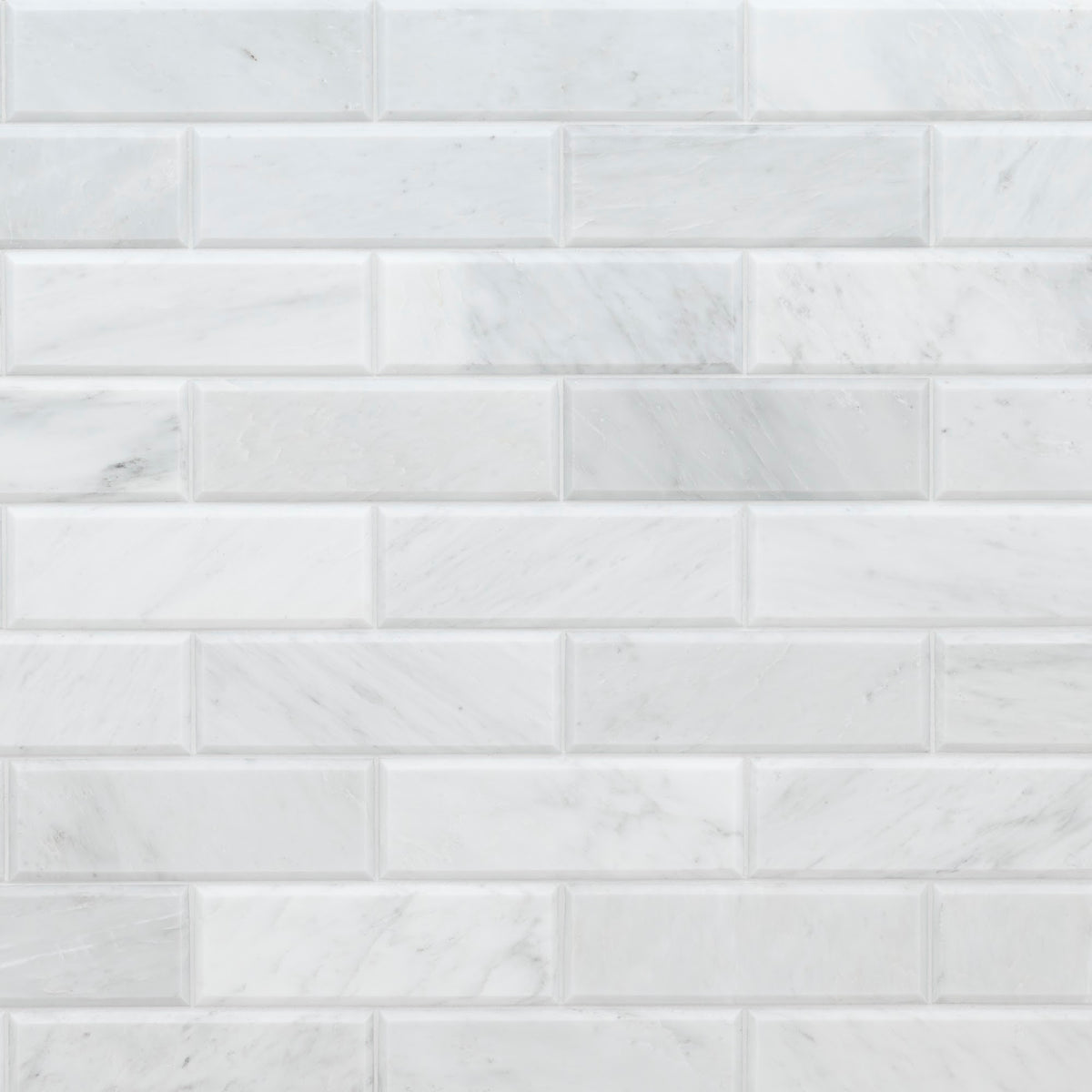 Arabescato Carrara Beveled Subway Tile