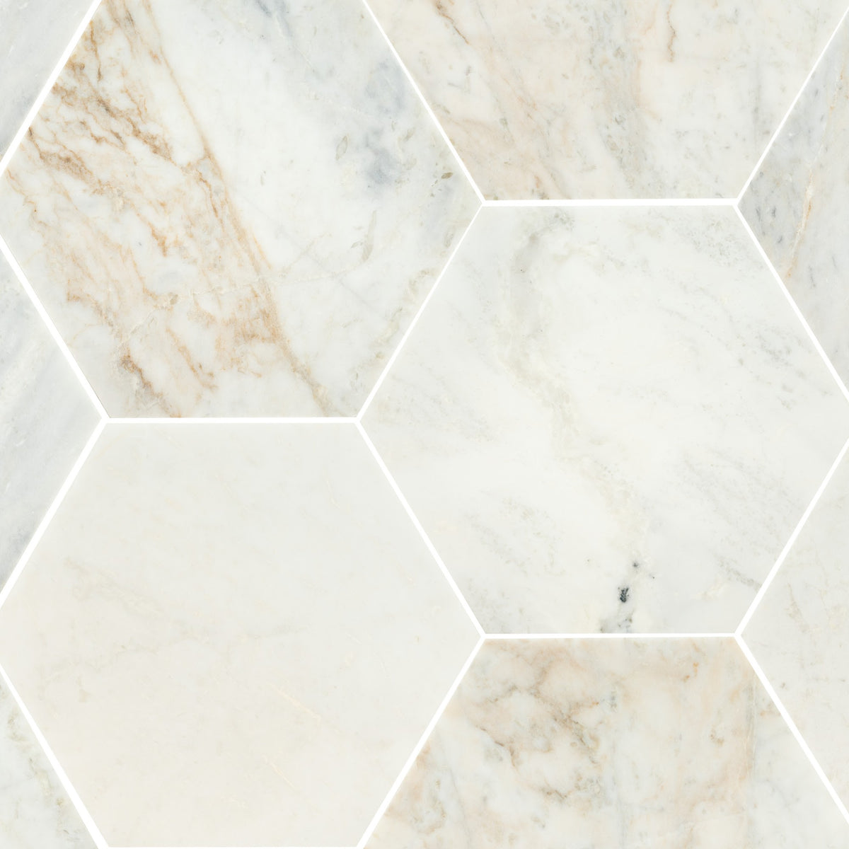Arabescato Venato Hexagon Tile