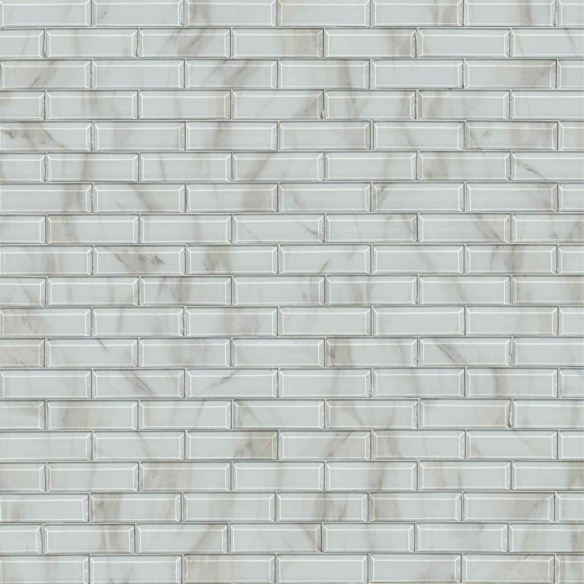 Ivory Amber Beveled Subway Tile