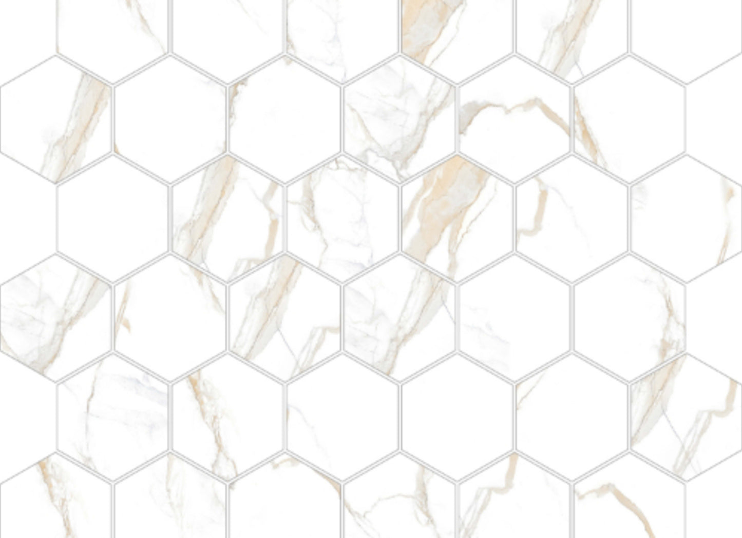 Mosaic Calacatta - Hexagon