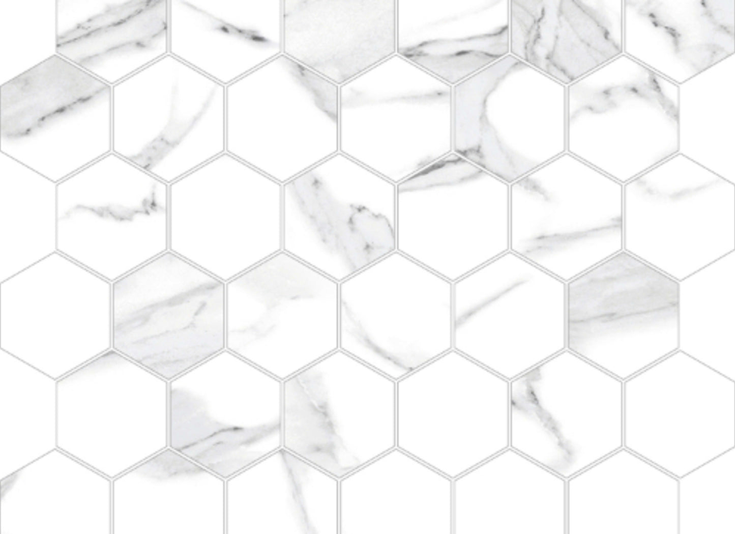 Mosaic Calacatta - Hexagon