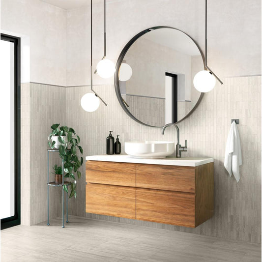 Small Space Layouts: Expanding a Half Bath Using Large-Format Tile