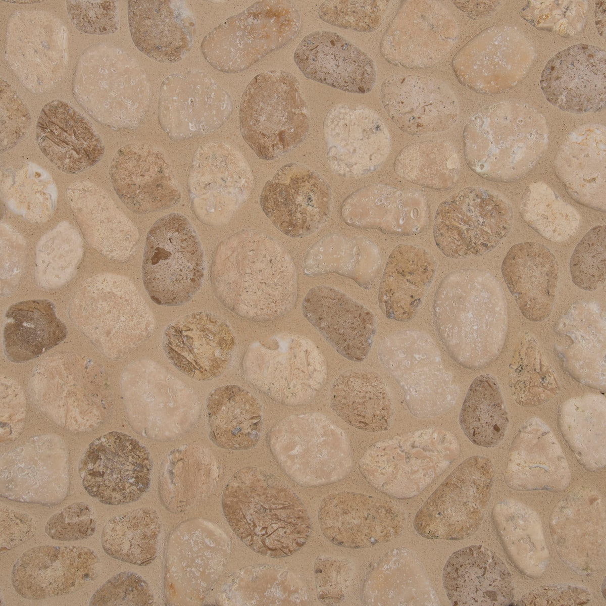 Travertine Blend Pebble Mosaic