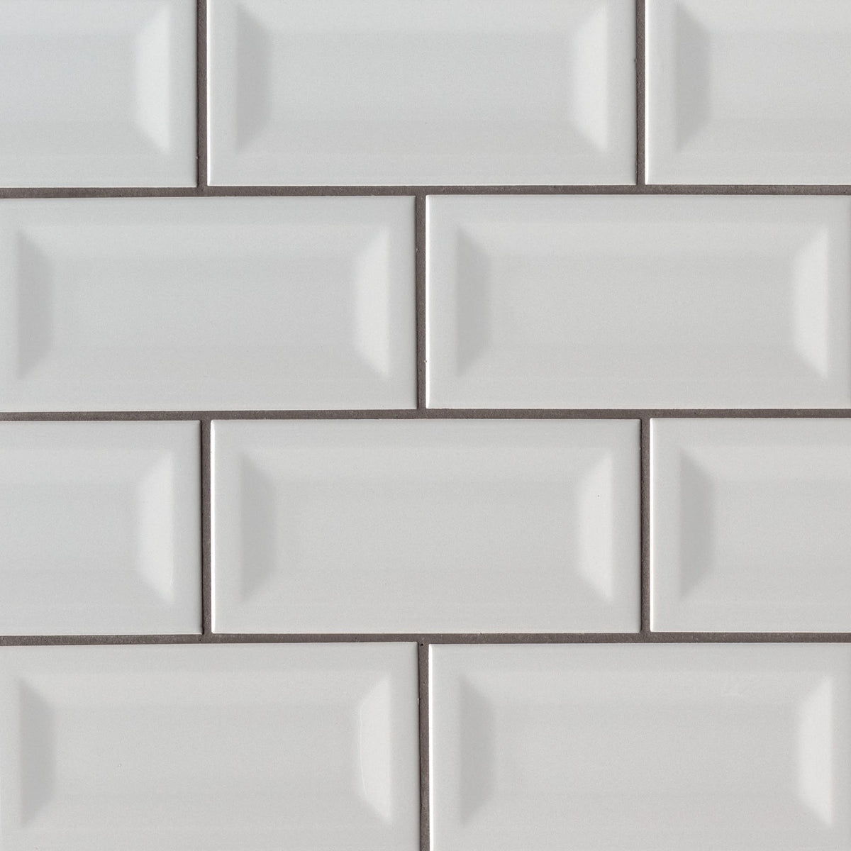 Gray Inverted Beveled Subway Tile