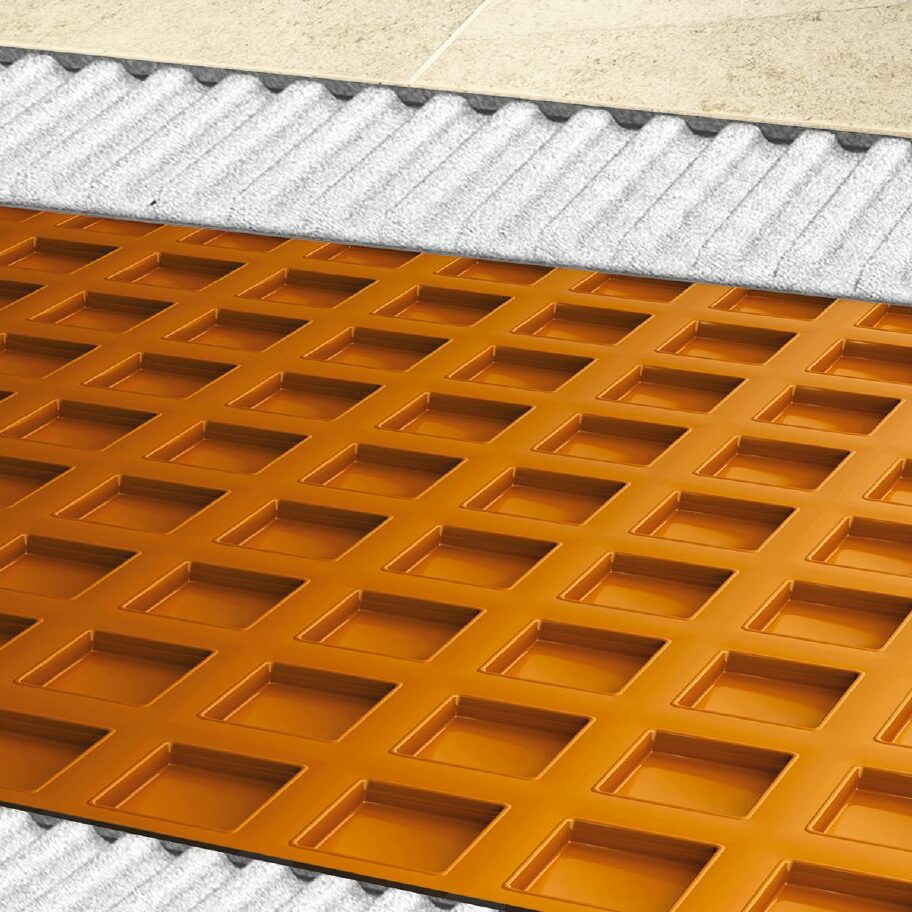 Floor cutaway showing mortar layer | Standard Tile